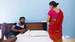 young indian stud slams mature maid's tight pussy while home alone! 