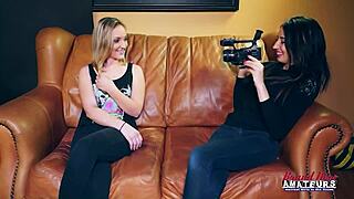 WOW BRUNETTE OLYSSIA AND BLONDE RYANN'S KINKY 3SUM RIMMING POUNDING ACTION!