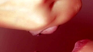ever wonder how my sister-in-law slurps my cock so deep, uncensored? close-up cumshot finish