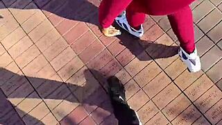 Darkchocolatebarbie's Big Ass Shaking Compilation Teases Backstage And Outdoor