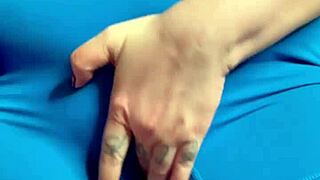 asian bbw shows juicy tits pussy lips after workout cum