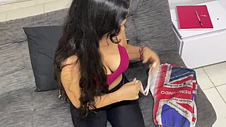 sexy latina bbw roommate can't resist dorm temptation