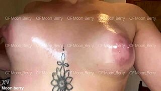 moonberry's natural oiled boobs glisten just right somehow