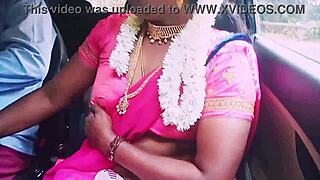 i'm the beautiful saree housewife cheating with boyfriend in car telugu dirty talk sex... ugh so hot