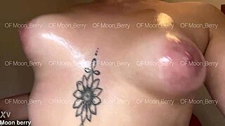 moonberry's natural oiled boobs glisten just right somehow