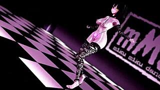 mmd hentai features A DARK SEXY GIRL swaying her hips in a hypnotic erotic dance