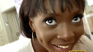 Ebony girlfriend takes massive anal like total freak