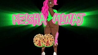 think keisha minaj can swallow stepbro's 11-inch cock cum blast?