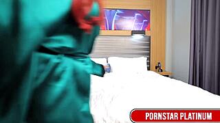Sexy Vanessa the horny gilf bounces on Kevin's huge cock close up domination style