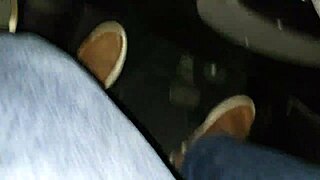 That ebony babe gave the police officer a messy blowjob and handjob until he busted his nut