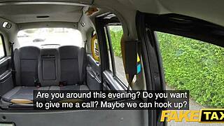 petite british minx calls horny taxi driver for outdoor anal doggy in fake taxi pov