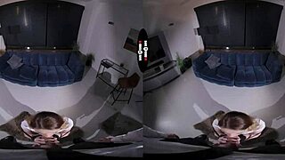 redhead slut, take your punishment with shaved pussy in dark room vr.