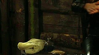 that big natural titted lesbian slave gets all oiled up glistening for her strict madame to dominate lick and punish her bound pussy
