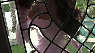 Sexy babes share Amias hot cum swap