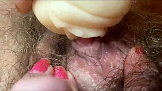 Watch her big clit throb and pulse up close during intense orgasm