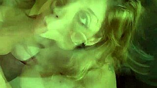 omg, watch this milf wife deepthroat hubby's monster cock till he blasts cum down her throat