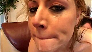 oh man those three huge dicks facefuckin this busty blonde babe so extreme... deepthroat foursome got me goin!!