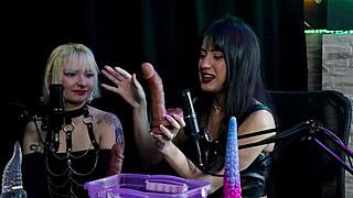 Nath Wolowski shows ass toys chest tattoo sheer