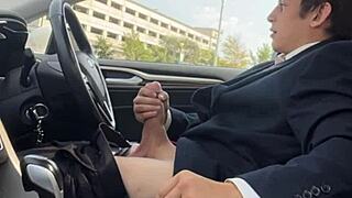 Man Describes Stroking His Massive Monster Cock in Parked Car