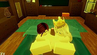 Robloxian BBC Dominates Two Snowbunnies Deep in Bed