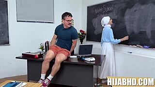 Classroom confessions ignite milf seduction into petite threesome with big tits pounding