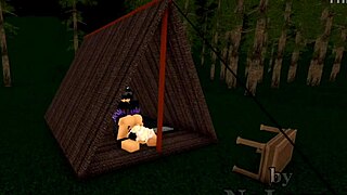 Roblox campers sneak tent sex big cock pounds big ass tits bounce wildly