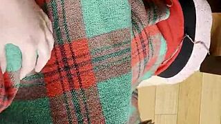 my shy neighbor sneaks under the blanket to lick my pussy so good