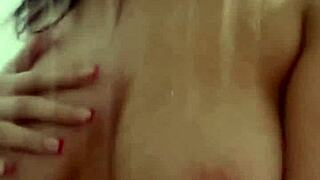 She fingers herself wildly in shower till squirting orgasm hits hard