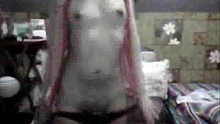 sexy filipina dances strips small tits teasing undress clothes rip