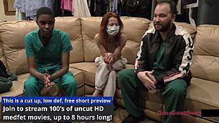 nurse stacy shepard trys on all kinda gloves to find the perfect fit for her ebony patient girlsgonegyno reup