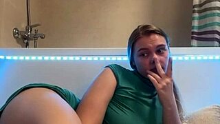 Sext Student Fingers Fat Ass Tits Orgasm in Bathroom