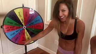 four girls rip clothes in wild wedgie striptease wheel! 😈🍑