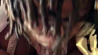 amateur wife gulps down massive bbc cumshot after sloppy swallow