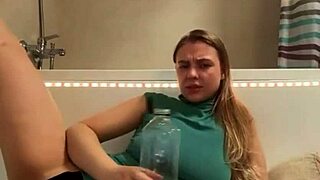 Sext Student Fingers Fat Ass Tits Orgasm in Bathroom