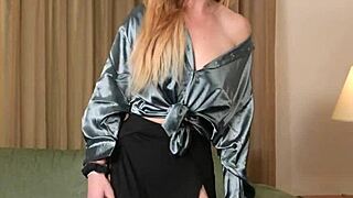 Hazel Ash Tries On Shiny Yoga Leggings High Heel Boots For Hot Photoshoot