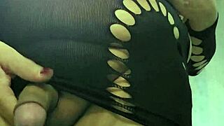 oh man shemale monica m looks so hot peeing in lingerie and stockings