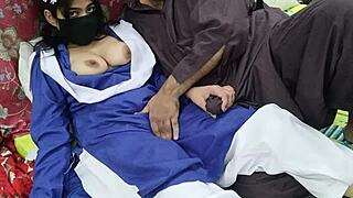 desi schoolgirl in uniform gets secretly drilled by her stepdad's thick shaft