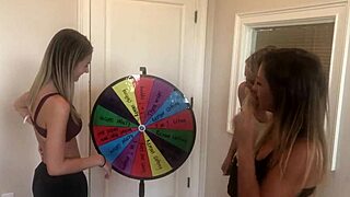 four girls rip clothes in wild wedgie striptease wheel! 😈🍑