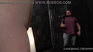 Big Tittied Blonde Dane Bent Over Spit Roasted In Hard Gangbang Creampie