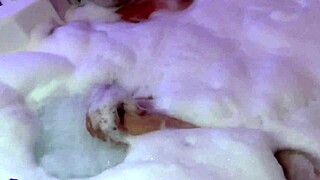 Bikini on for jacuzzi at motel, hubby watches