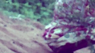 desi lady squats low to piss in steamy close-up view