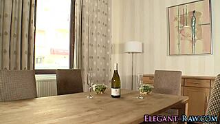 elegant european slut fucked hard anal style ends in cum bath