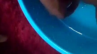 she pees while i pound her tight ass hard doggystyle on the bed