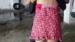 Feeling so horny on Halloween, this Mexican slut finds wazaaa and sucks him deep