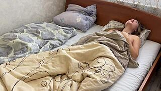 hot milf wakes up horny for morning masturbation session ending in sweet creampie orgasm