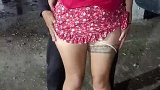 Feeling so horny on Halloween, this Mexican slut finds wazaaa and sucks him deep