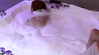 Bikini on for jacuzzi at motel, hubby watches