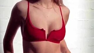 Boutinela Red Bikini Tease Compilation Up Close