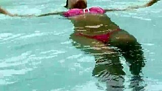 Hot Monika Fox In Pink Bikini Swims Poolside Then Walks Publicly Free