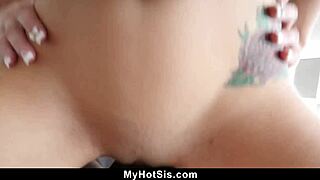 Stepsister strips teasing for stepbrother's cash before wild cowgirl ride - myhotsis